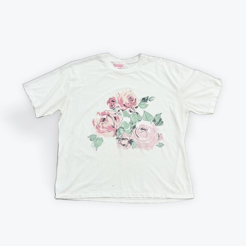 2XL | Vintage Rose Flower T (Stain)
